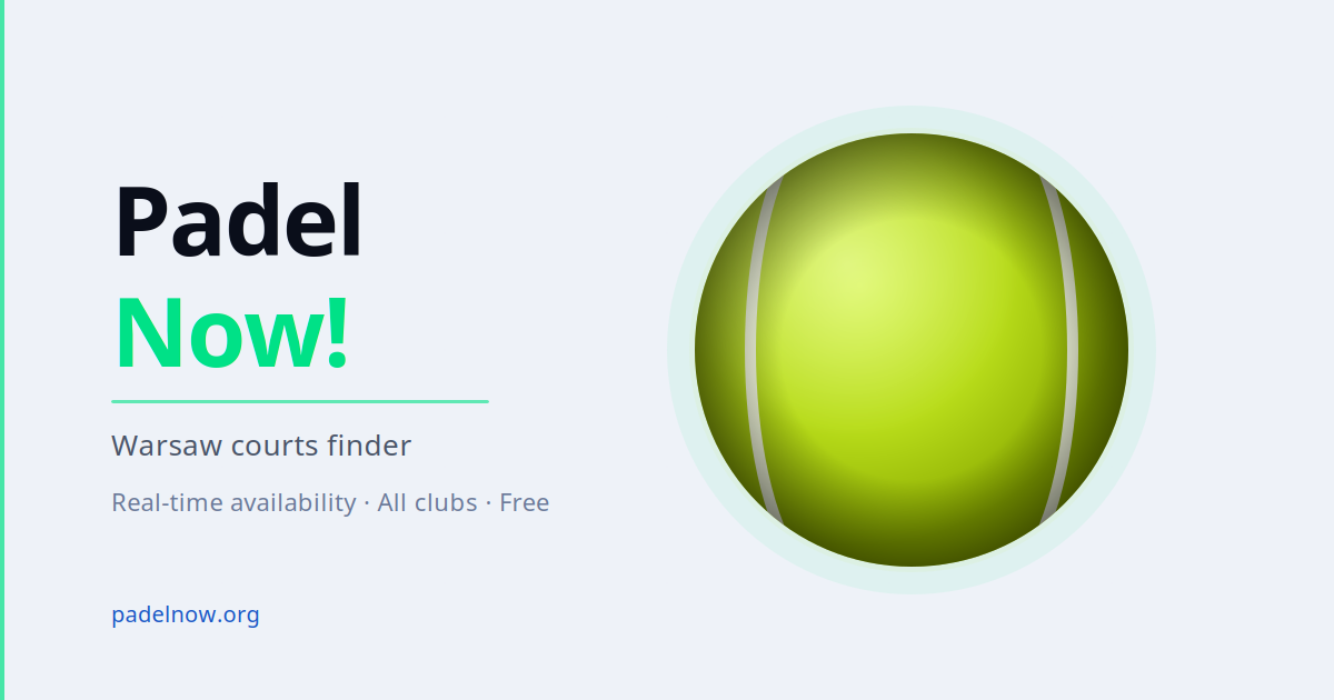 Padel Now! – Warsaw courts finder